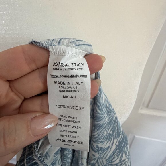 scandal italy | wide leg smocked waist pants | NWT medium - Picture 7 of 7